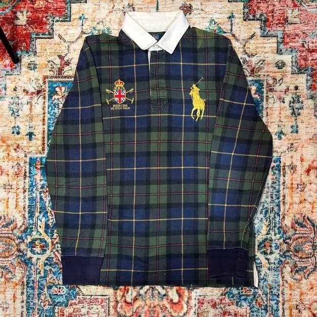 폴로 랄프 로렌 빅포니 블랙와치 럭비티