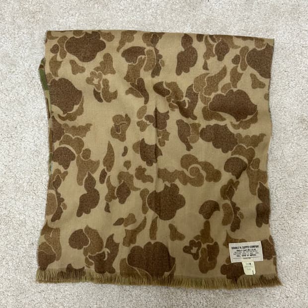 rrl frogskin camo wool scarf 