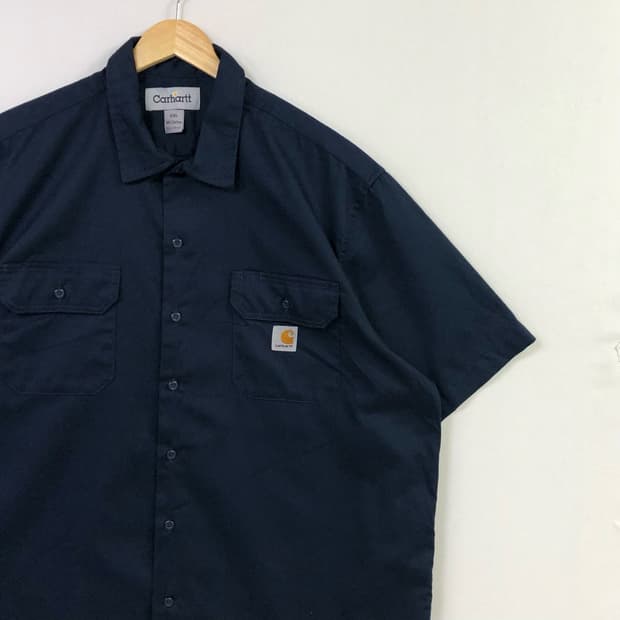 Xxl 칼하트 네이비 워크 셔츠