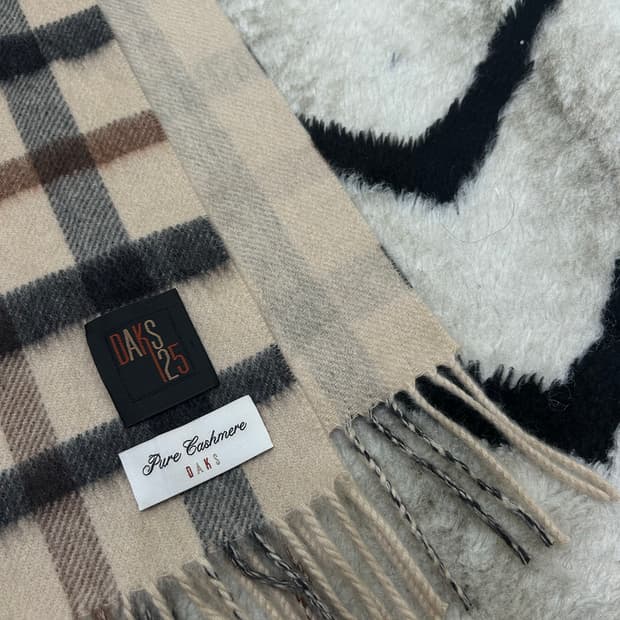 닥스 125주년 캐시미어 체크 머플러