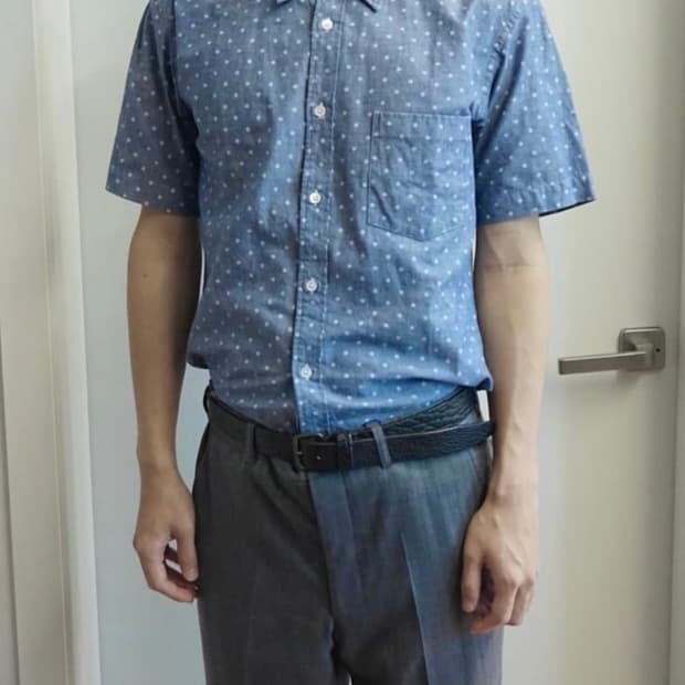 꼼데가르송 옴므 도트 반팔 셔츠