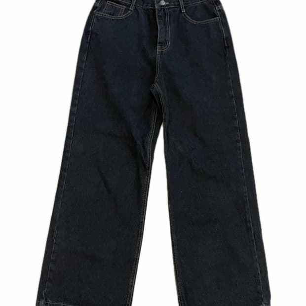 흑청 데님 팬츠