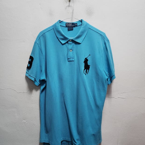 폴로 커스텀핏 빅포니 반팔 카라티 
