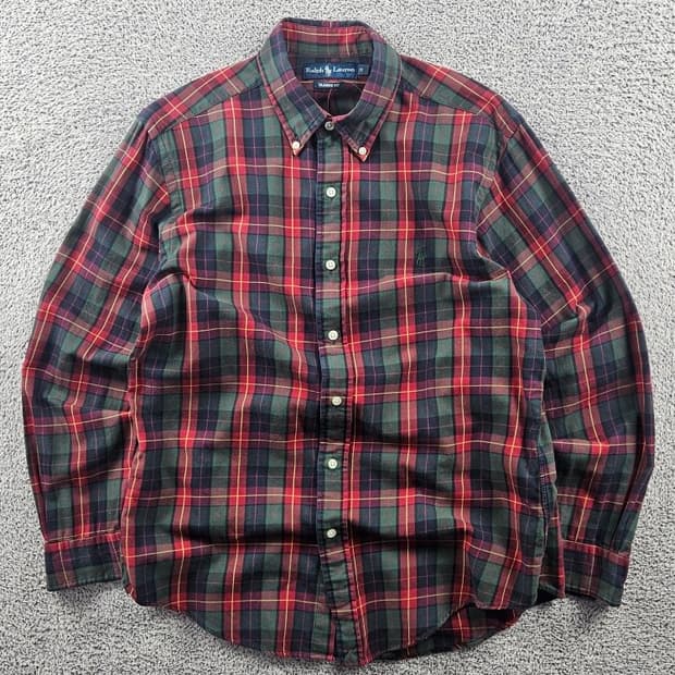 폴로랄프로렌 멀티컬러 타탄체크 패턴 셔츠 ( M ) / 11030