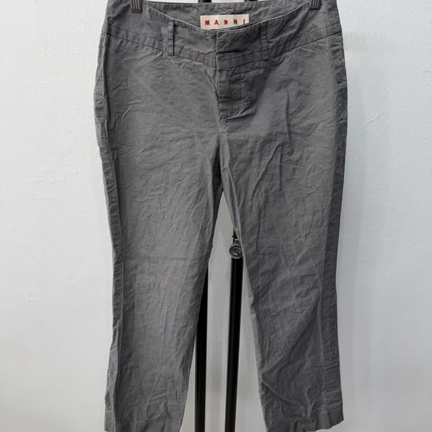 정품) 마르니 MARNI 여성 그레이 면바지 38(28)