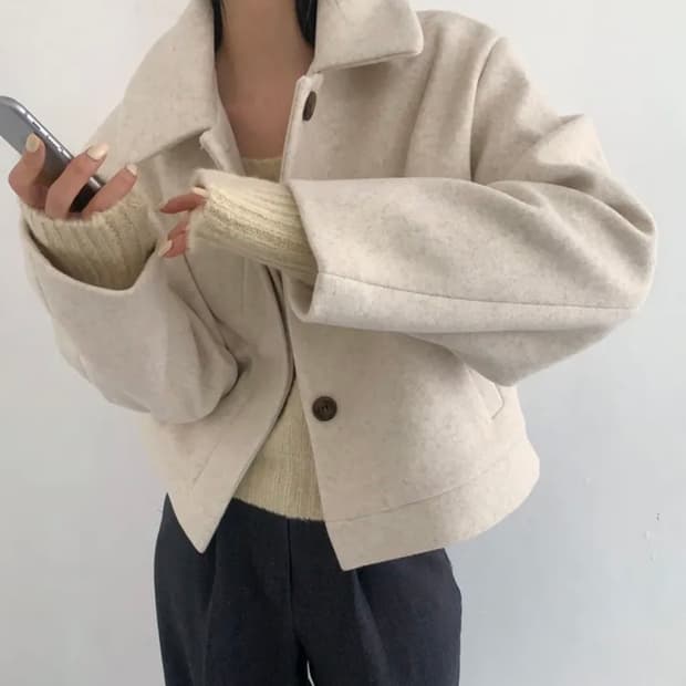 크롭 숏 코트 short coat