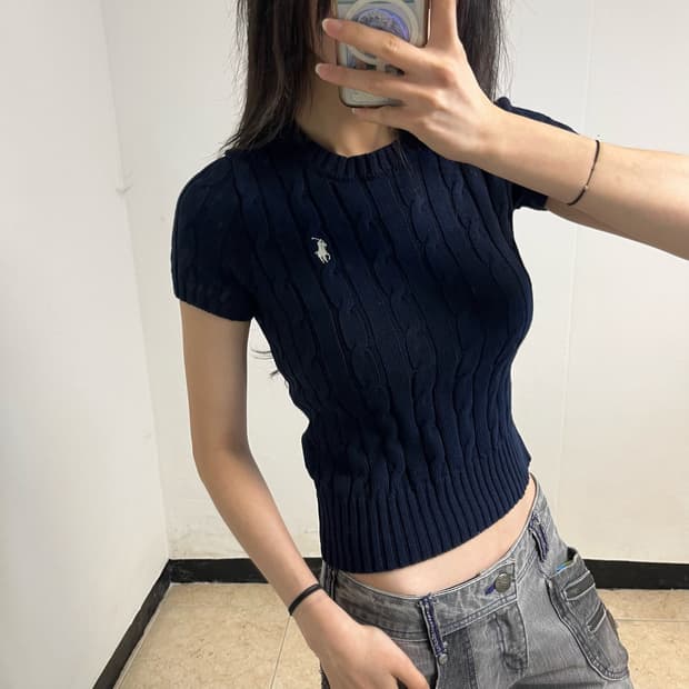 Polo Ralph Lauren Navy Knit T-Shirt