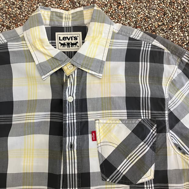 610 리바이스 체크 반팔셔츠