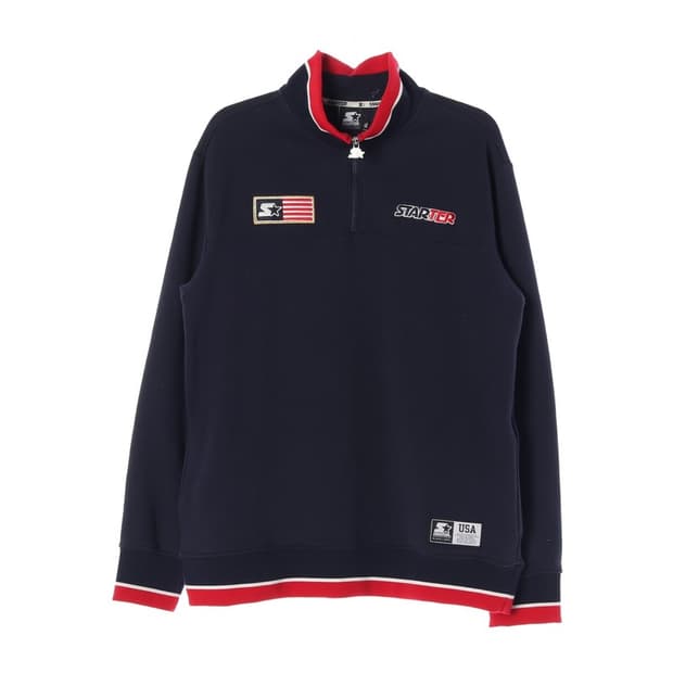 STARTER 네이비 하프집업 맨투맨 XL