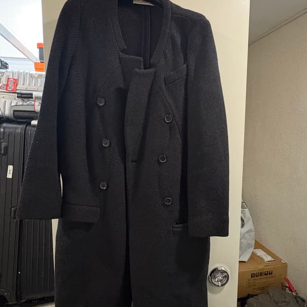 프라다 코트 40 차콜