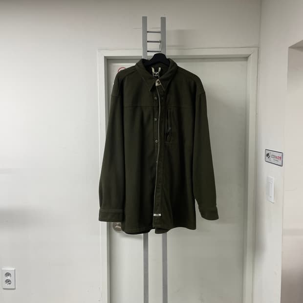 노스페이스 후리스 카키 셔츠 XL