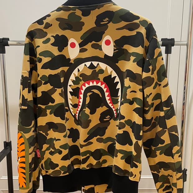 베이프 마원 자켓 항공점퍼 황계 L (bape ma-1)