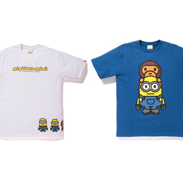 베이프 X 미니언즈 콜라보 마일로 티셔츠 L 국내매장