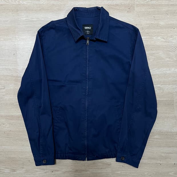 스파오 베이직 해링턴 집업 스윙자켓 [네이비] M/95