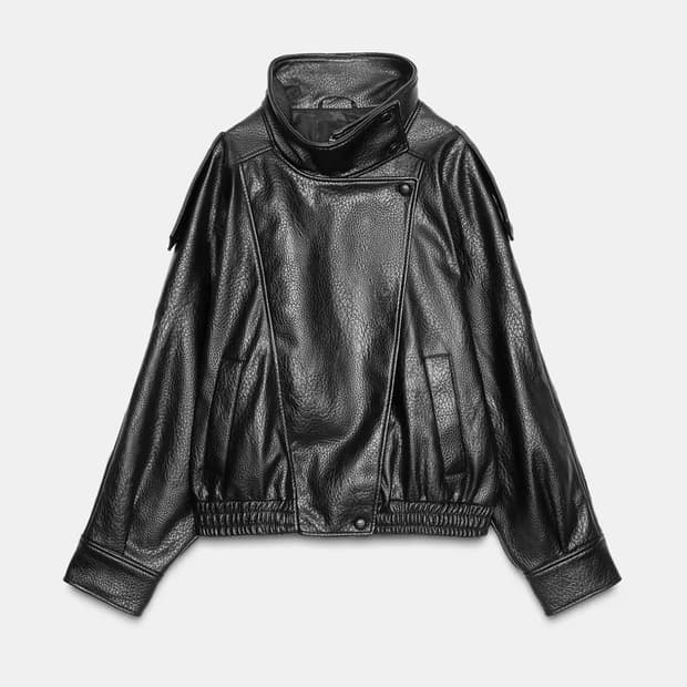 자라 페이크레더점퍼 자켓 xs