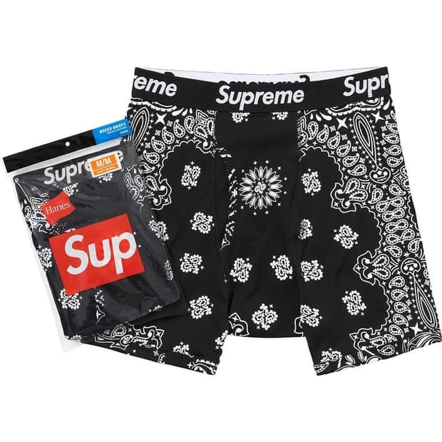 Supreme x Hanes 슈프림 헤인즈 반다나 복서 팬티