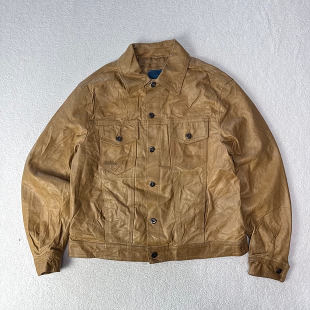 Overpell  레더 트러커 자켓 