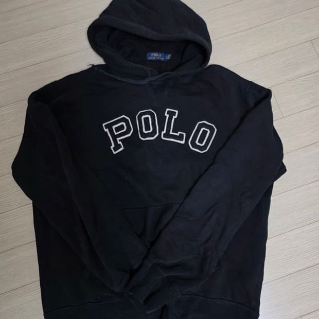 폴로 약기모 후드티 블랙 L