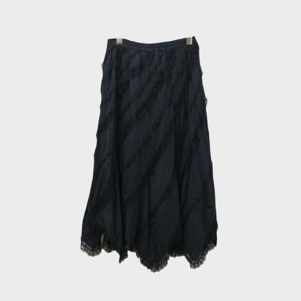 모리걸 레이스 롱 언발 스커트 64404
