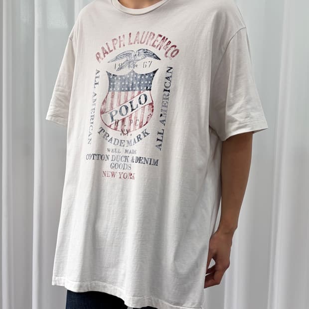 [2XL]폴로 랄프로렌 아메리칸 프린팅 반팔 티셔츠