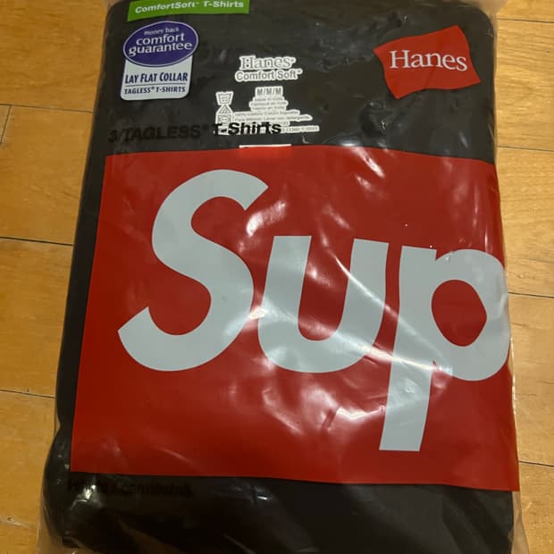 슈프림 헤인즈 면티3장 세트 M 새상품