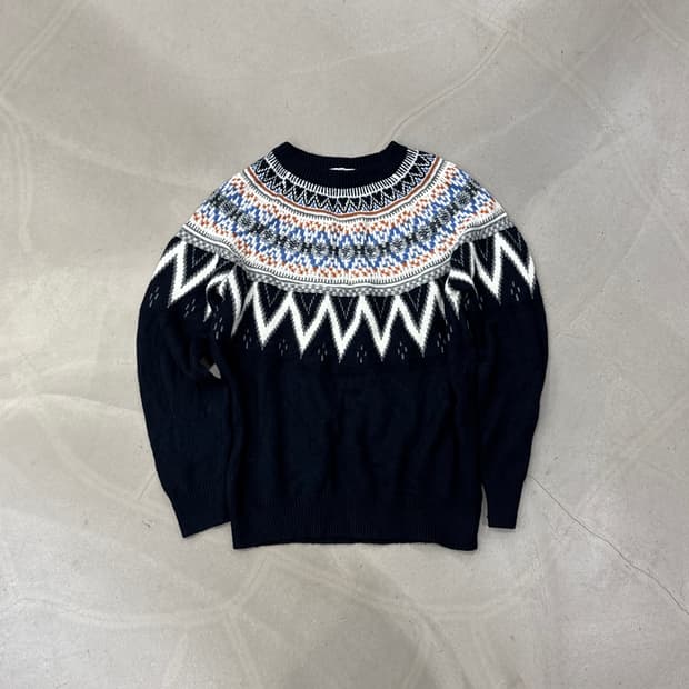 GLOBAL WORK 아가일 패턴 니트 L