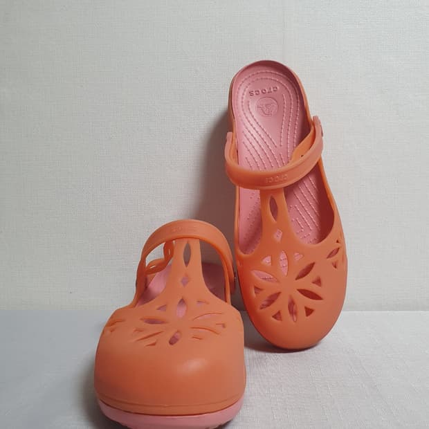 크록스 이자벨라 클로그 샌들 오렌지 핑크 250mm