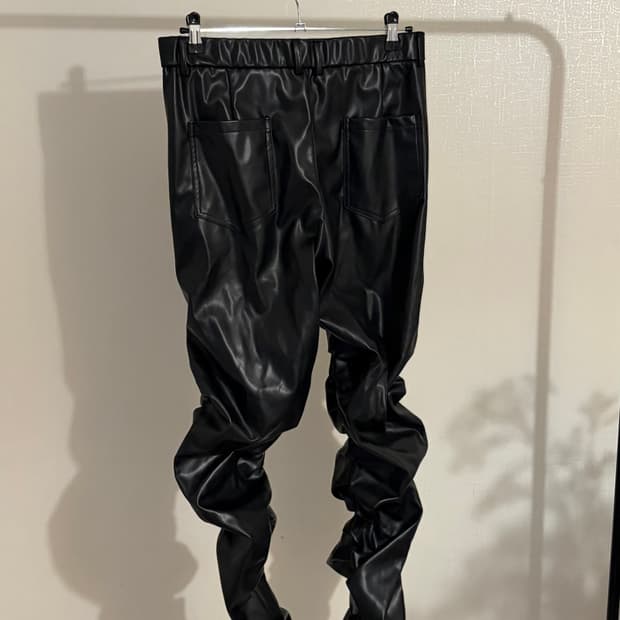 Avant Garde Faux Leather Twist pants