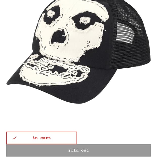 슈프림 Supreme/The Misfits Mesh Back