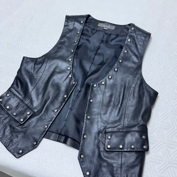 Leather vest