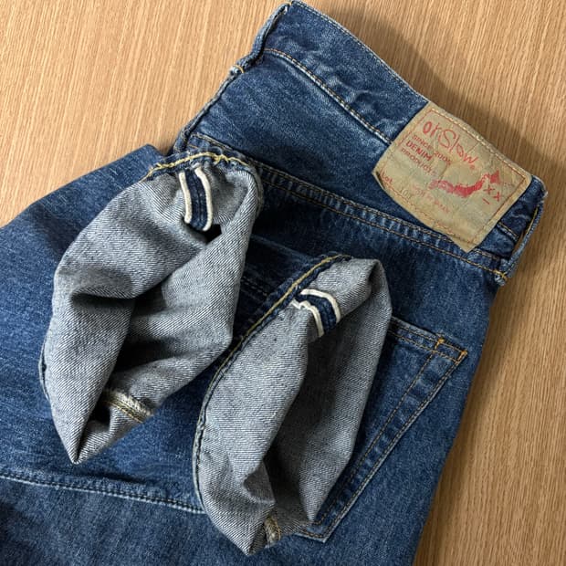 오어슬로우 105셀비지 데님