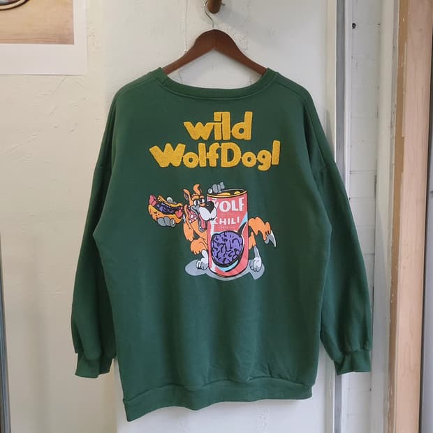 Gorge 딥그린 부클레터링 기모 맨투맨