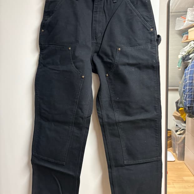 [30X30] 칼하트 더블니 워크팬츠 블랙