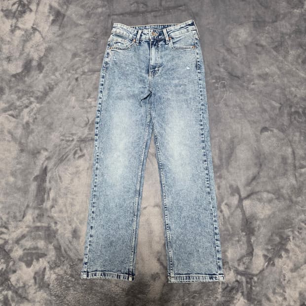 (34)여성 H&M 하이웨스트 스트레이트 데님 팬츠 