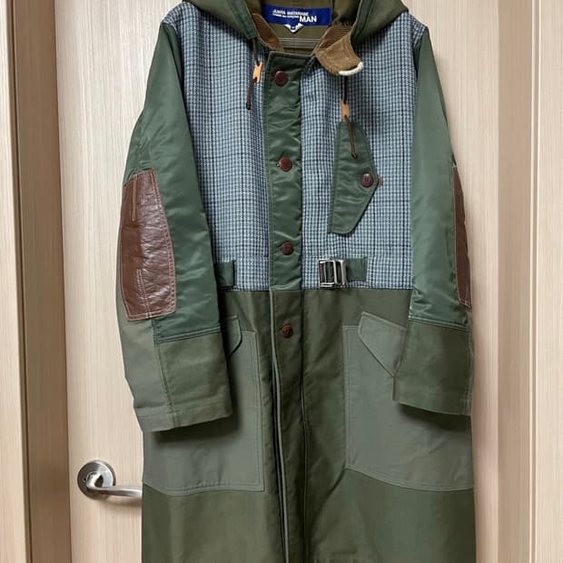 준야 와타나베 맨 꼼데가르송 몰스킨 코트