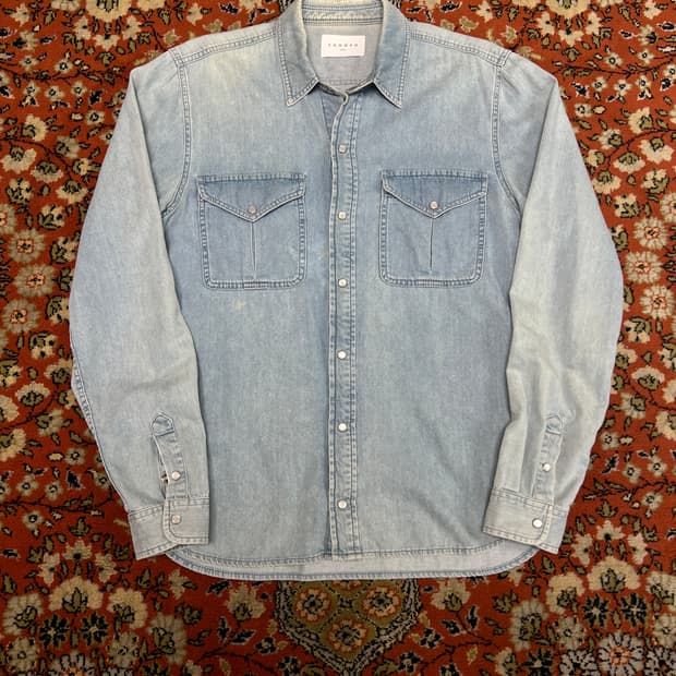[M] SANDRO 산드로 빈티지 연청 웨스턴 셔츠