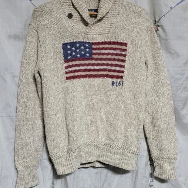 폴로 랄프로렌 성조기 니트 M
