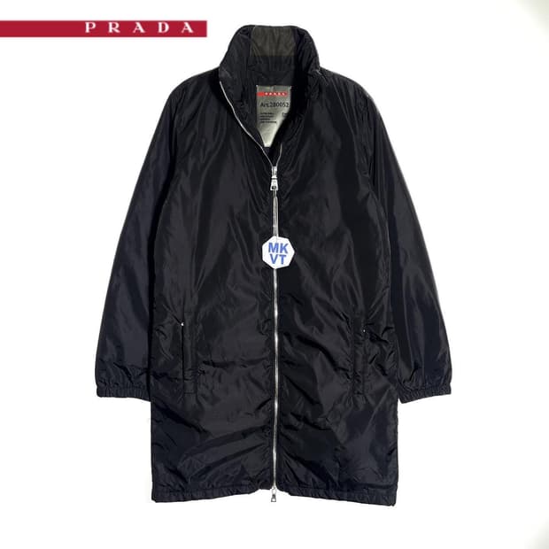 프라다 나일론 집업 하프롱 자켓 