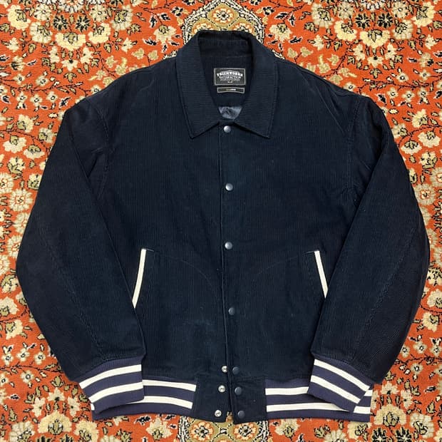 [XL] 프리즘웍스 코듀로이 바시티 자켓 네이비