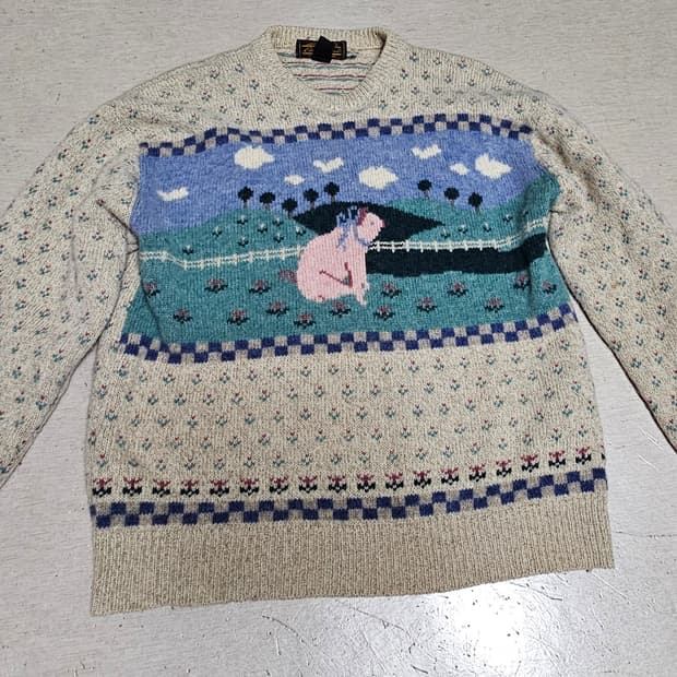 에디바우어 빈티지 니트/pig