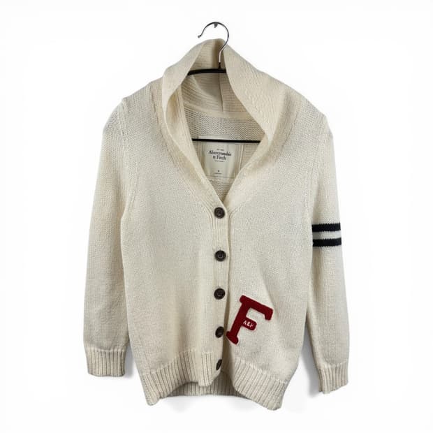 (M) 아베크롬비 숄 카라 가디건 아이보리