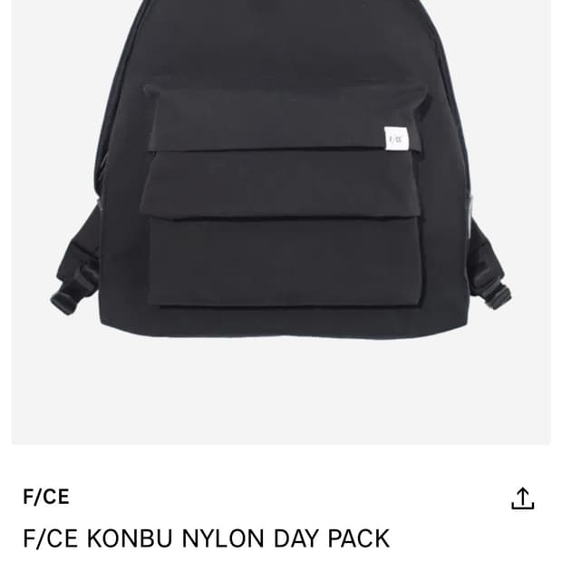 F/CE KONBU NYLON DAY PACK 블랙