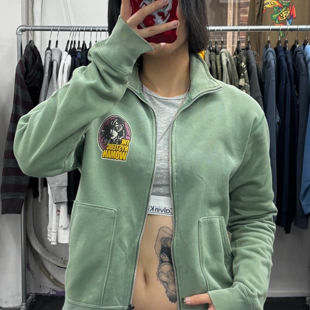 히스테릭 글래머 히스걸 그린 집업