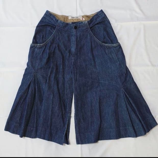 캐피탈 데님 가우초 팬츠