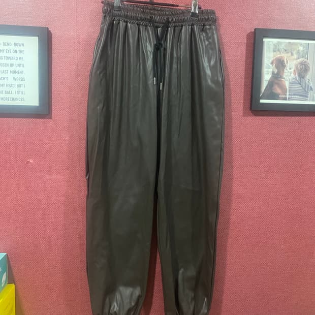 레더 조거 팬츠