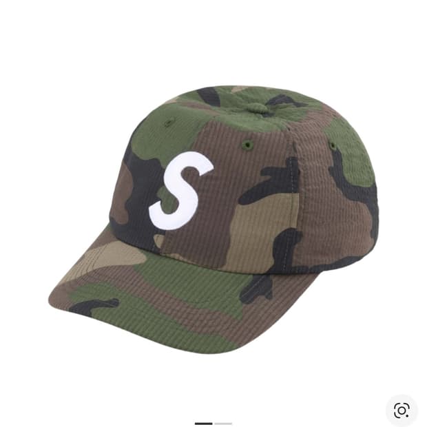 [급매] 슈프림 시어서커 S 로고 카모 볼캡