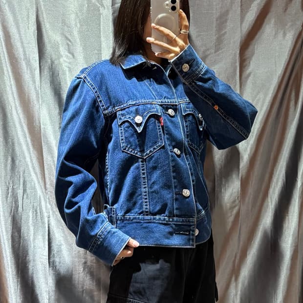 S 리바이스 웨스턴 투포켓 중청 데님자켓