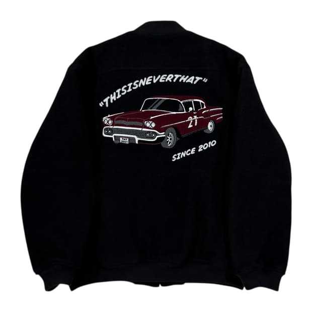 디스이즈네버댓 올드 카 자동차 바시티 야구점퍼 자켓 블랙 L