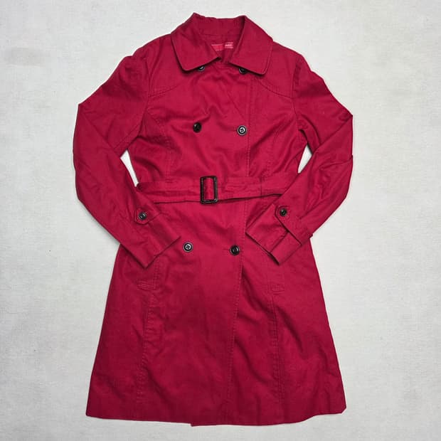 일본 빈티지 아메카지 더블 버튼 트렌치코트