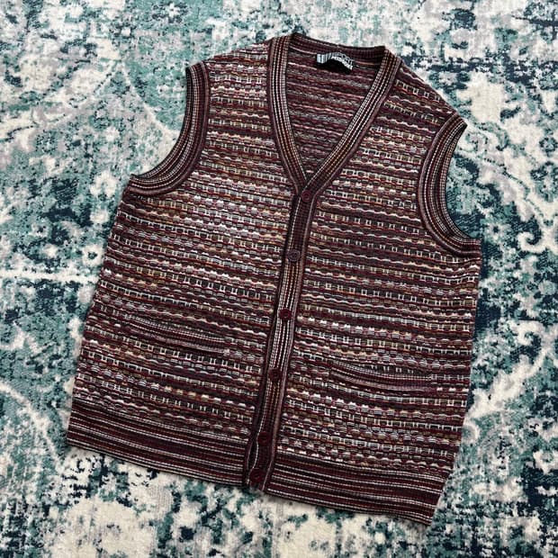 Italy Missoni 미쏘니 니트 패턴 조끼 베스트 (M)
